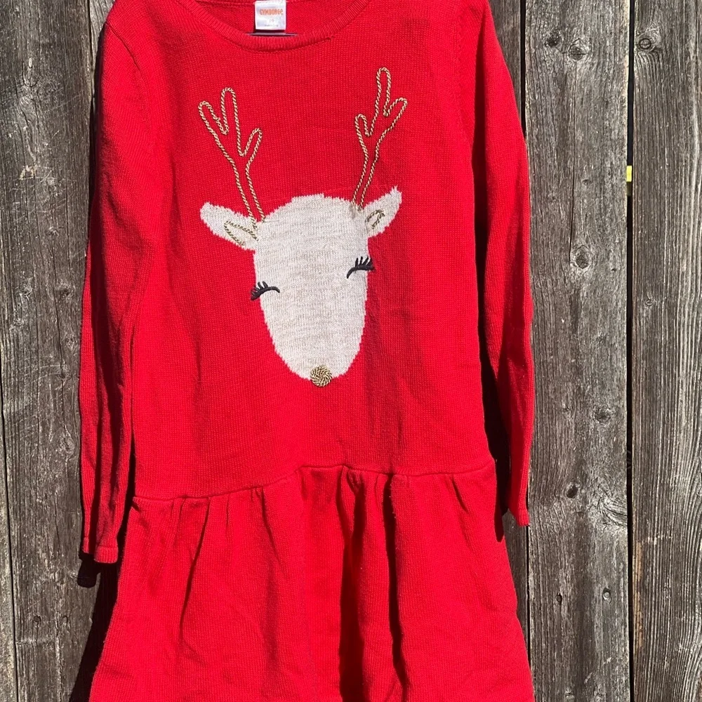 Gymboree Reindeer Holiday Sweater Dress